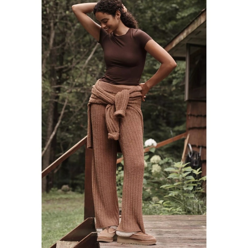 UGG Riz Top Rib and Pant Set Women XS Chestnut NWT - Picture 4 of 12